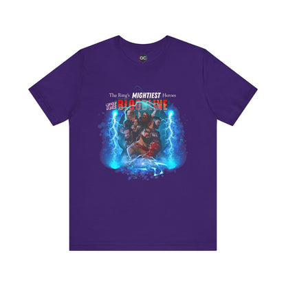 The Bloodline Animated Pro Wrestling Tee | Ring's Mightiest Heroes Shirt | Roman, Sami, Jey, Jimmy, Solo, Paul | Lightning Design