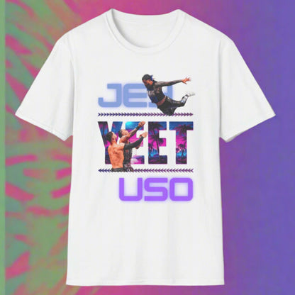 Jey Uso "YEET" Splash T-Shirt - High-Flying WWE Action Tee