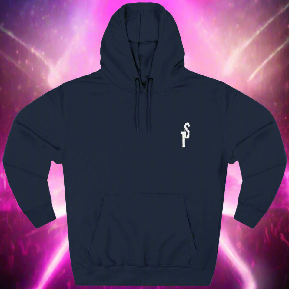 Double-Sided Band Hoodie - Sleep Token Rune Homage Design with " Give" Lyrics, Pink Electricity & Portal Art