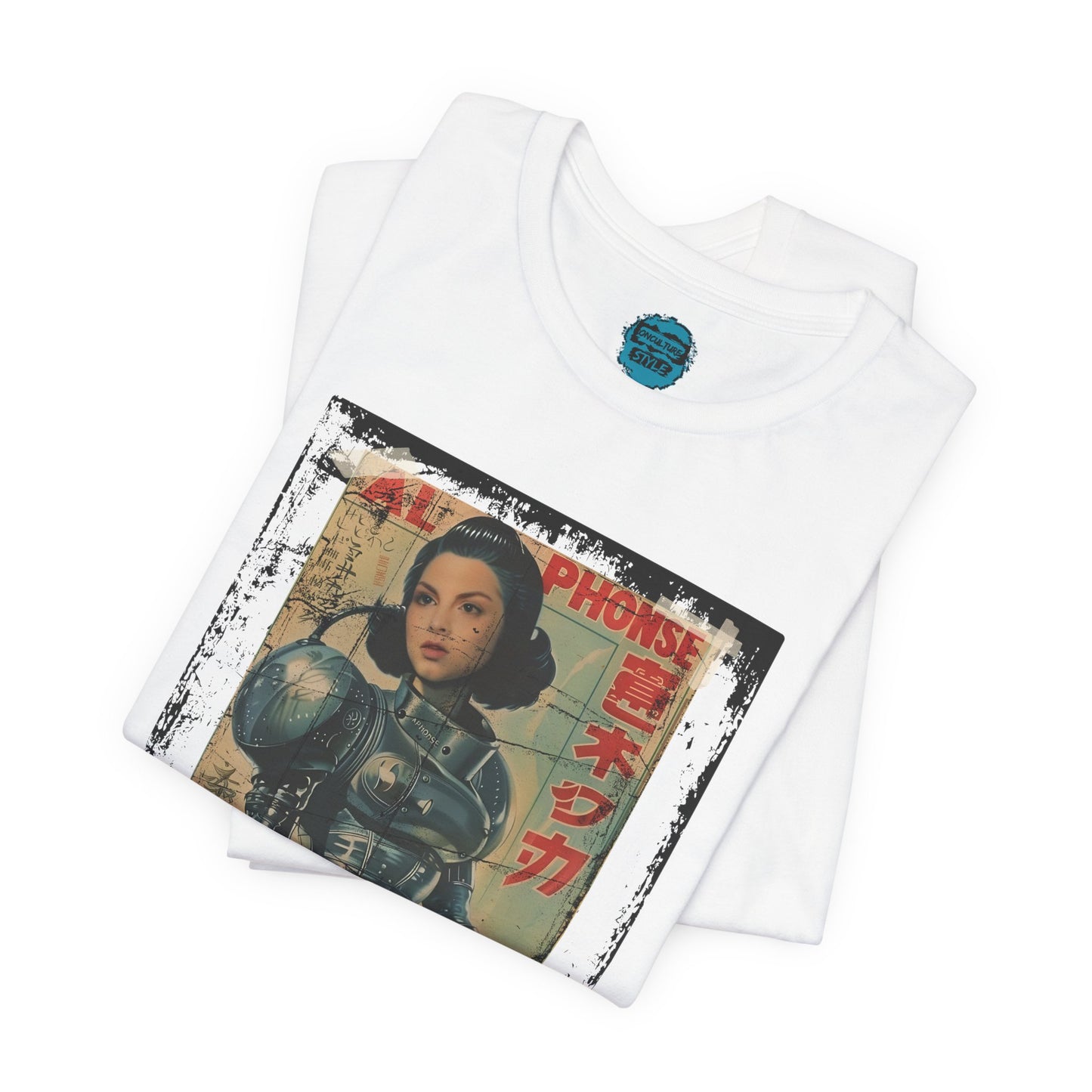 Asian Cyberpunk Poster Tee | Japanese Streetwear Anime Sci-Fi T-Shirt