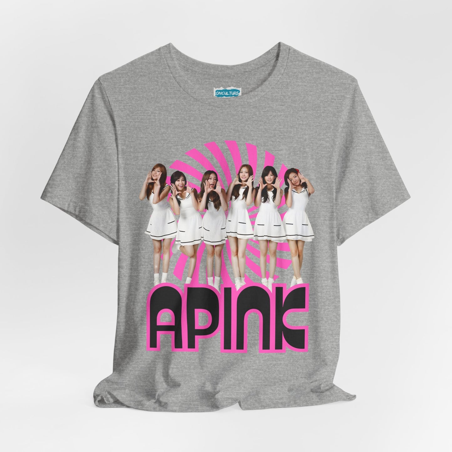 Retro 60s KPop Fan Tee – Vintage A PINK Bubble Letter Tribute T-Shirt