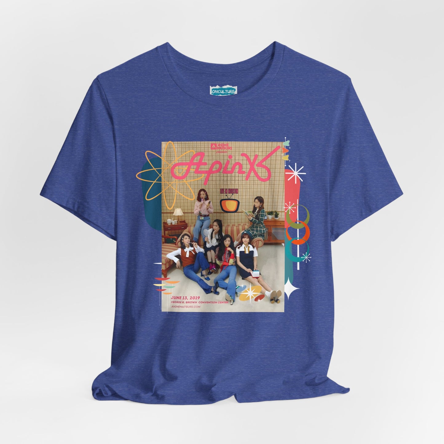 A Pink Retro Poster Photo Tee - KPop Girl Group Vintage Concert Poster T-Shirt