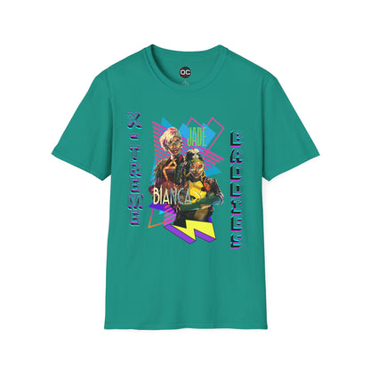Jade Cargill & Bianca Belair Superhero Tee – 90s Xtreme Baddies Tag Team Tribute