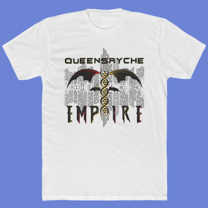 Queensrÿche Empire T-Shirt - 80s Power Metal Band Logo with DNA & Bat Wings - Band Merch for Fans