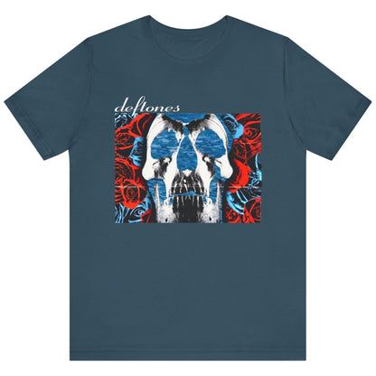 Deftones Self-Titled Tribute T-Shirt – Skull & Roses Floating in Water | Alt-Metal Fan Tee