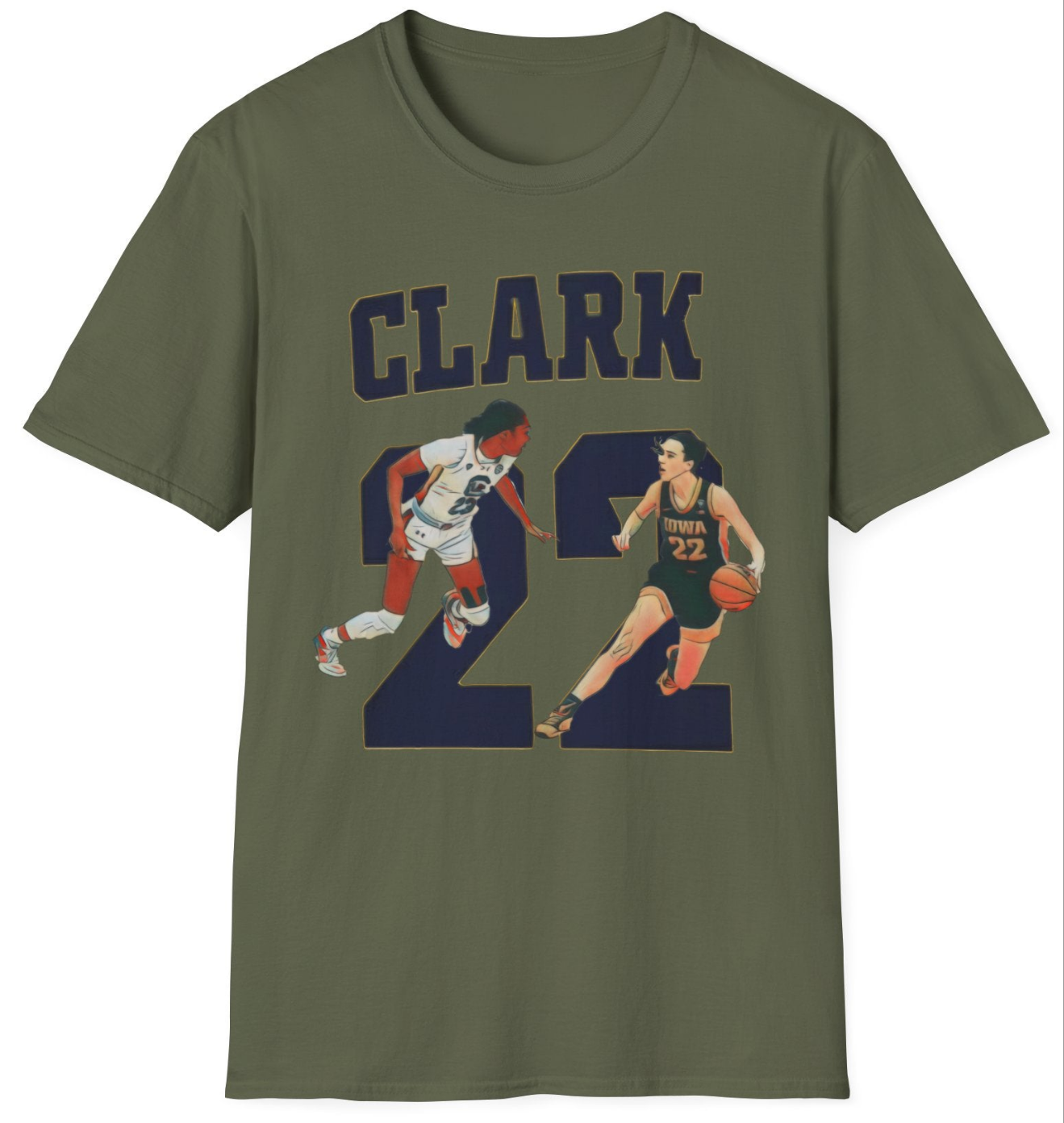 Caitlin Clark Tee - Ballin' Like a Playmaker, Shootin' Like a Rainmaker - Iowa Hawkeye Number 22 College T-Shirt