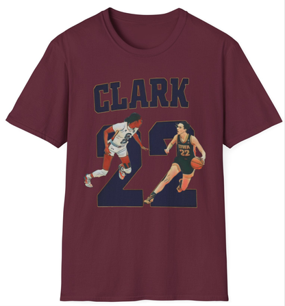 Caitlin Clark Tee - Ballin' Like a Playmaker, Shootin' Like a Rainmaker - Iowa Hawkeye Number 22 College T-Shirt