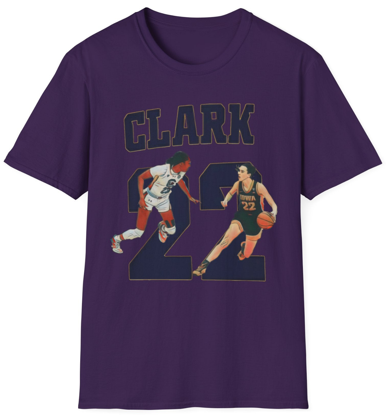 Caitlin Clark Tee - Ballin' Like a Playmaker, Shootin' Like a Rainmaker - Iowa Hawkeye Number 22 College T-Shirt