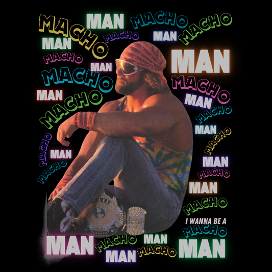 Sad Champ Macho Man Randy Savage 80s Retro T-Shirt