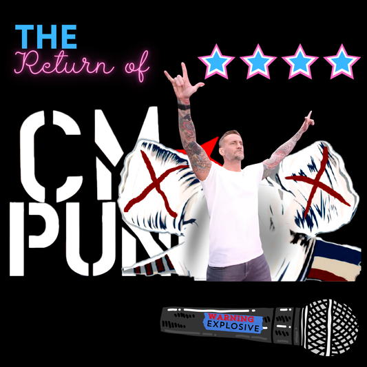 Return of CM Punk T-Shirt – Comeback Tribute Tee | Chicago Stars + Explosive Mic Design