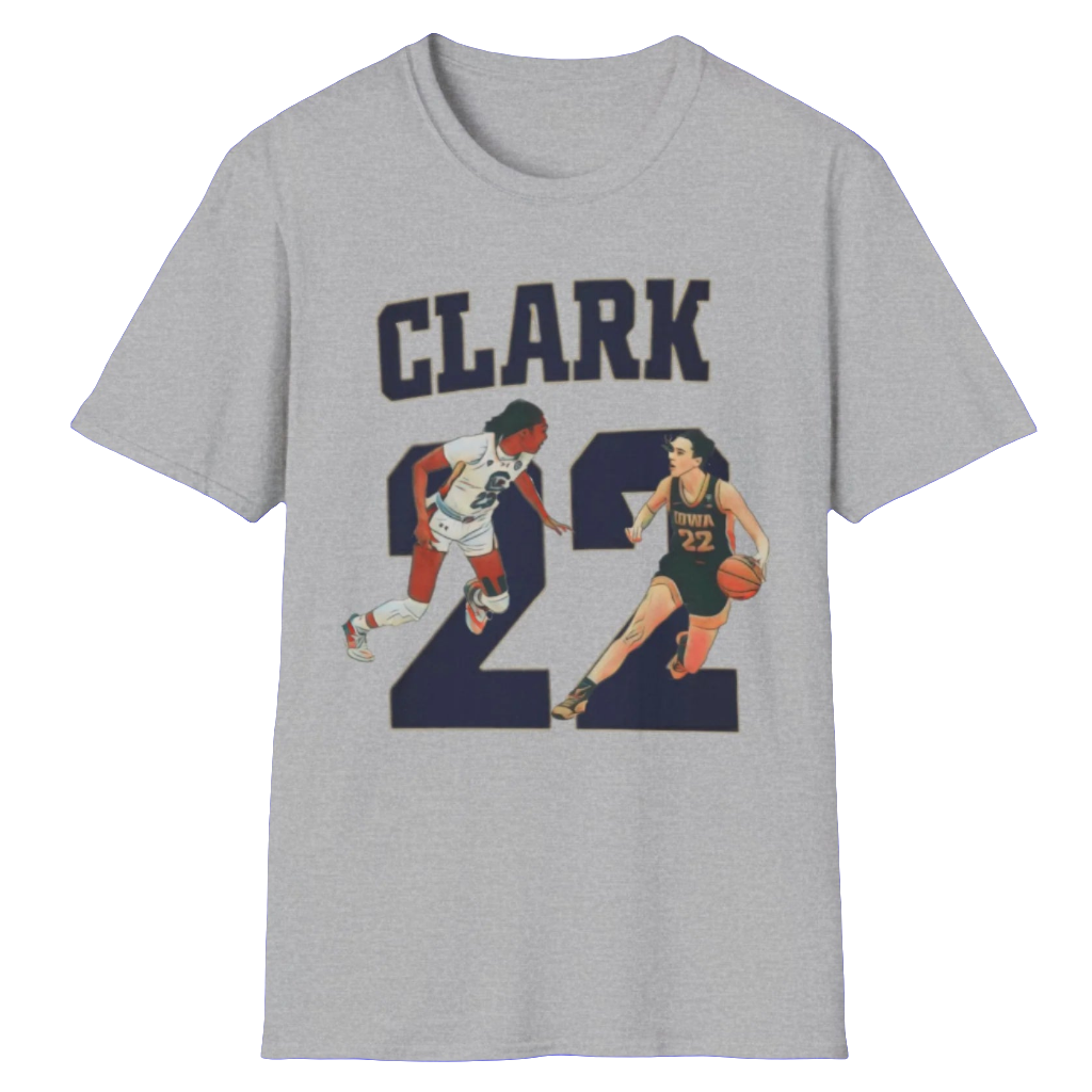 Caitlin Clark Tee - Ballin' Like a Playmaker, Shootin' Like a Rainmaker - Iowa Hawkeye Number 22 College T-Shirt