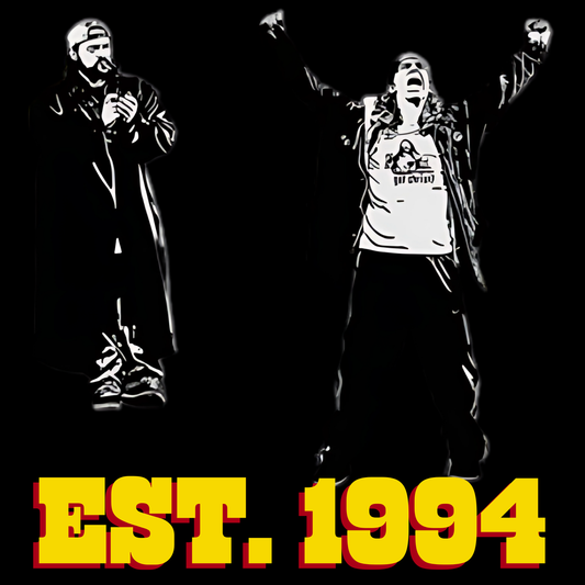 Jay & Silent Bob EST. 1994" T-Shirt – Because Your Clerks Obsession Deserves a Uniform