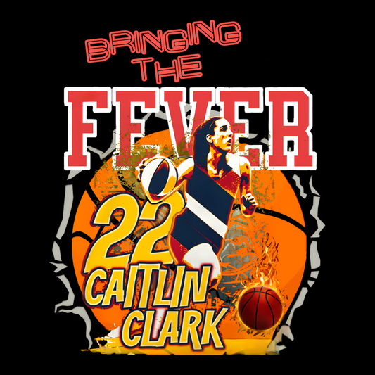 Caitlin Clark "Bringing the Fever" Tee – Scorch the Court Edition