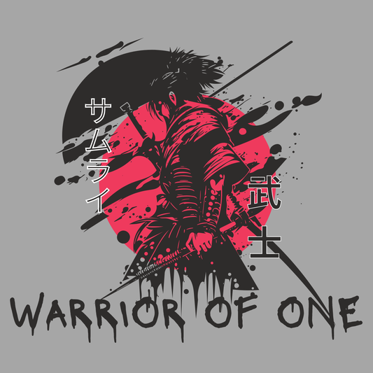 Warrior of One Samurai T-Shirt - Japanese Ink Splatter Art Tee